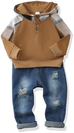 XUANHAO Baby Boy Clothes Toddler Outfits Hoodie Jeans Clothing 12 Months-5T by XUANHAO