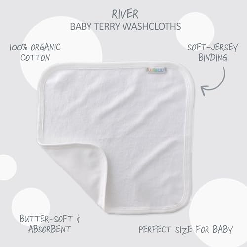 Butterblu River 10-Pack Baby Terry Washcloths 100% Organic Cotton Absorbent - Image 2
