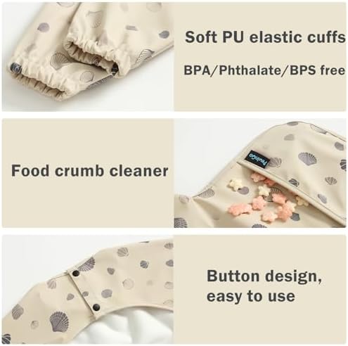 Weaning Bib with Long Sleeves & BLW, Soft and Skin-Friendly Material - Image 6