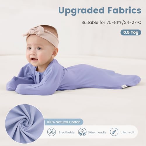 ZIGJOY Swaddle Sleep Sack 6-12 Months, 1.0 Tog Cotton Baby Swaddle Blanket - Image 5