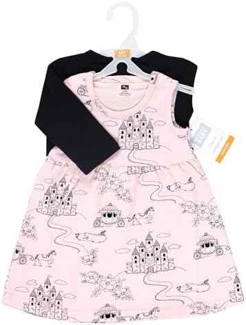 Hudson Baby Infant and Toddler Girls Cotton Dress and Cardigan Set - Image 2