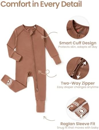 PATPAT Organic Cotton Baby Footie Pajamas - Image 5
