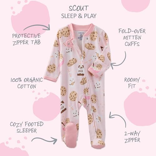 Butterblu Scout Sleep & Play 100% Organic Cotton Footed Zip Front PJs | GOTS - Image 2