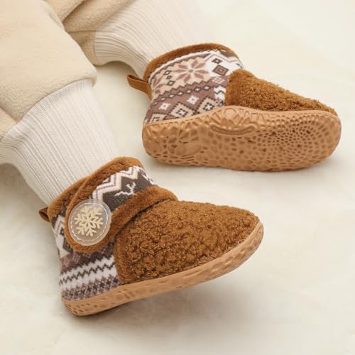 FEETCITY Baby Booties Girls Boys Infant Slippers First Walkers Shoes Warm Socks - Image 3