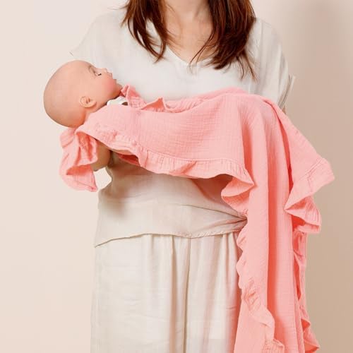 Organic Muslin Baby Blankets 43.3x43.3 Soft Unisex Swaddle Blanket - Image 3