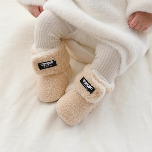 Ohwawadi Infant Baby Boots Boys Girls Cozy Fleece Slippers Snow Boots Winter - Image 2