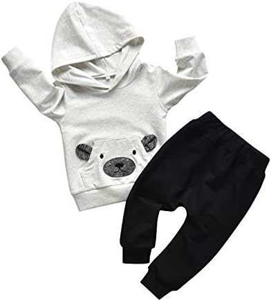 KuKitty Toddler Infant Baby Boy Clothes Animal Style Long Sleeve Hoodie Tops by KuKitty