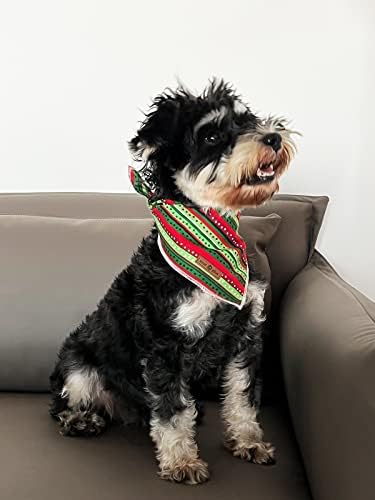 lionet paws Christmas Dog Bandana, Fabric Dogs Kerchief - Image 2
