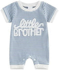 allshope Newborn Baby Boy Summer Outfit Romper Letter Embroidery Short Sleeve by Allshope