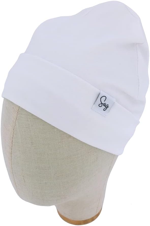 Jersey Beanie Hat for Newborn Baby Boys Girls Silky Satin Lined Hats Bonnet - Image 2