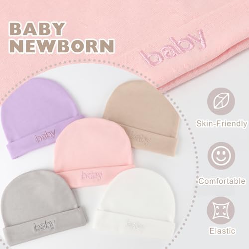 BQUBO Newborn Baby Hat Mittens Socks Set Infant Cotton Beanie Gloves Thick Warm - Image 4