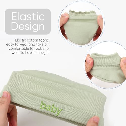 BQUBO Newborn Baby Hat Mittens Socks Set Infant Cotton Beanie Gloves Thick Warm - Image 6