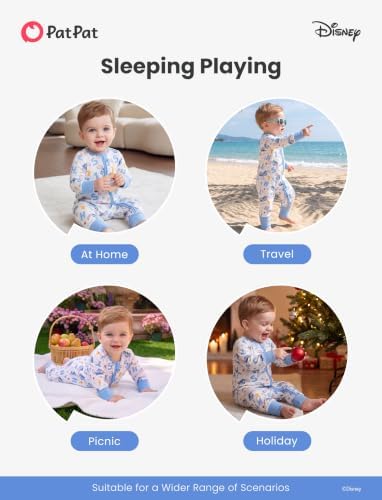 Disney Baby Organic Cotton Zip Footie Clothes Romper Outfit - Image 7