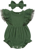 TITKKOP Ruffle Bubble Romper for Baby Girl | One-Piece Shorts Jumpsuit | Summer by TITKKOP