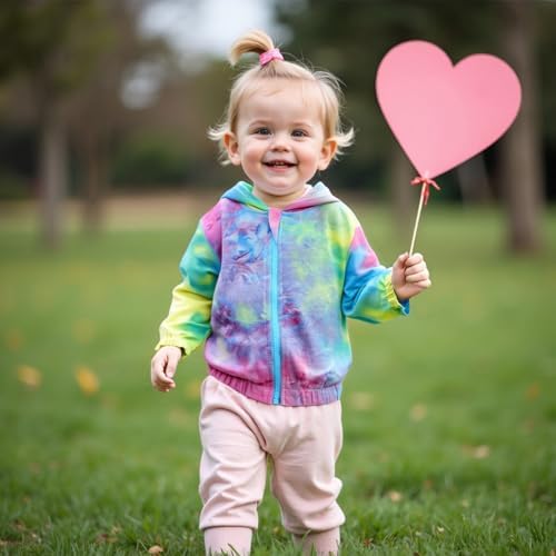 Baby Girl Jacket Zip up Hooded Coat Long Sleeve Hoodie Sweatshirt Toddler - Image 2