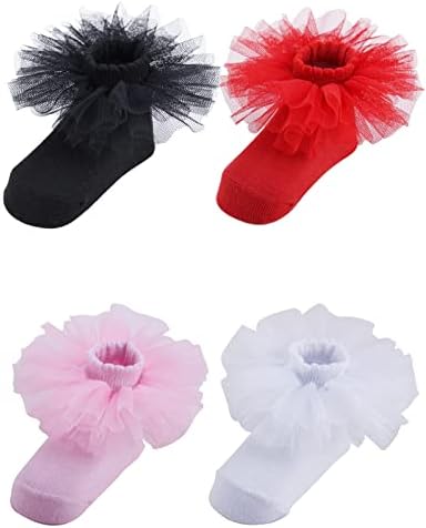 PrinceSasa Little Baby Girl Princess Lace Ruffles Socks Set - Image 3