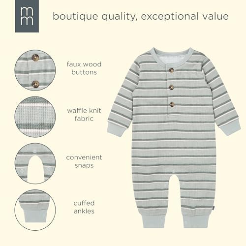 Modern Moments by Gerber Baby Henley Waffle Knit Romper - Image 6