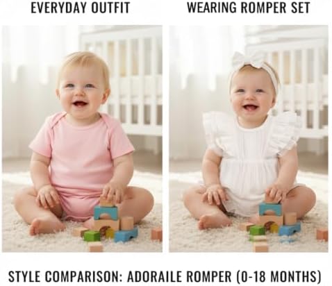 TITKKOP Ruffle Bubble Romper for Baby Girl | One-Piece Shorts Jumpsuit | Summer - Image 5