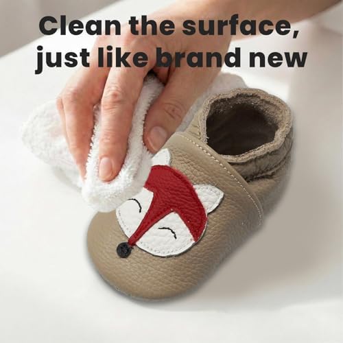 YALION Baby Soft Leather Shoes Suede Sole Infant Toddler First Walking Sports - Image 6