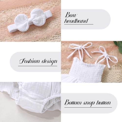 YOUNGER TREE Baby Girl Clothes Infant Summer Romper Dress Sleeveless Bodysuit - Image 4