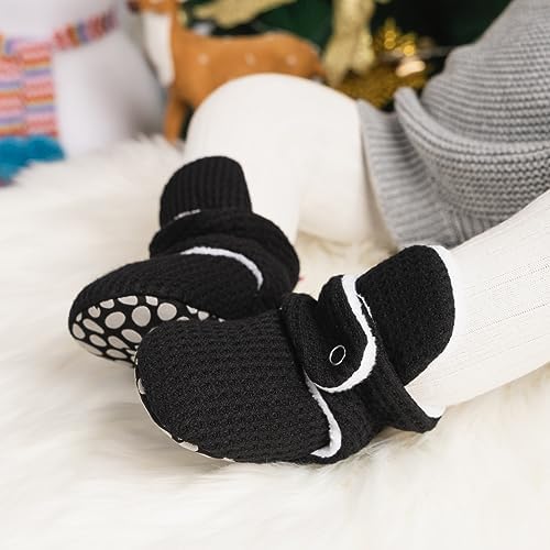 HsdsBebe Unisex Newborn Baby Cotton Booties Non-Slip Sole - Image 2