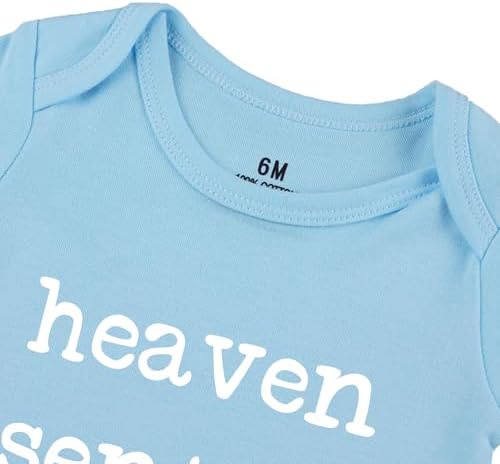 Heaven Sent Baby Bodysuit Religious Pregnancy Announcement Baby Romper Unisex - Image 4