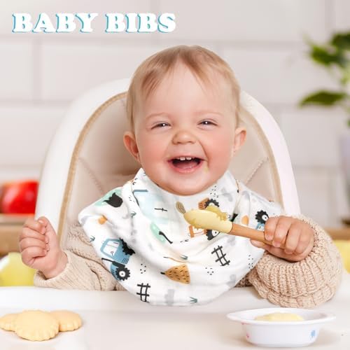 Baby Burp Cloths Muslin Washcloths 6 Pack Cotton Burp Rags - Image 6