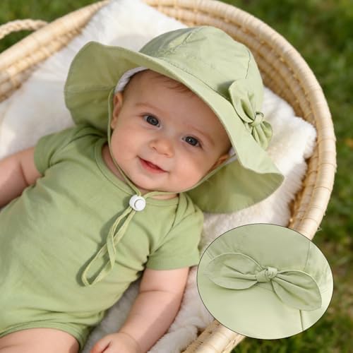 Baby Girl Sun Hat Kids Summer Beach Wide Brim Hats Toddler Bucket Hat - Image 3