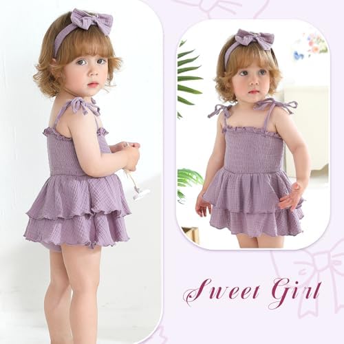 YOUNGER TREE Baby Girl Clothes Infant Summer Romper Dress Sleeveless Bodysuit - Image 2