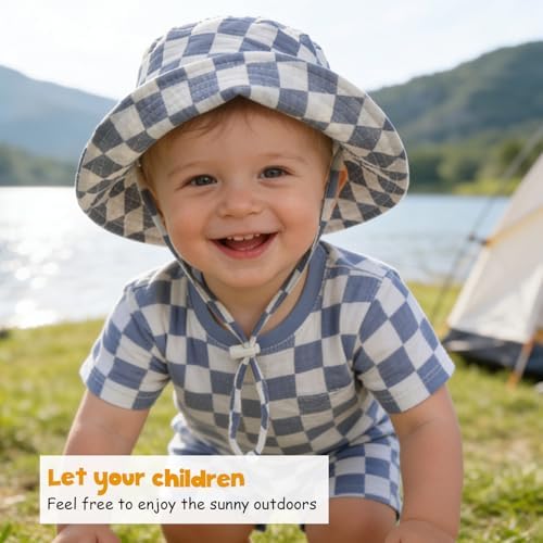 Baby Sun Hat Infant Toddler Summer Cotton Yarn Beach Bucket Hat - Image 3