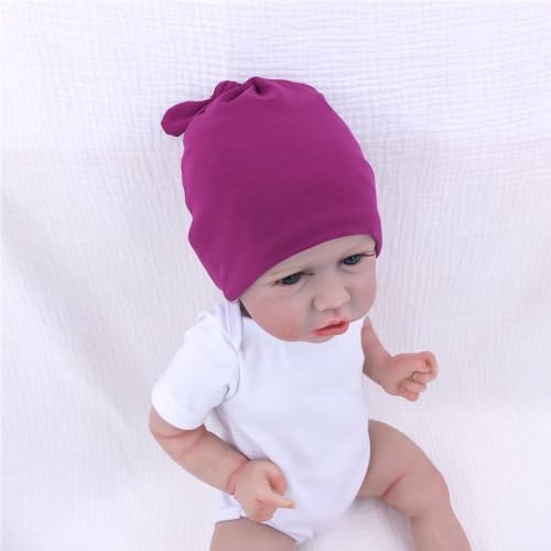 Silky Satin Lined Newborn Hat Hair Care Knot Beanie Hats - Image 4