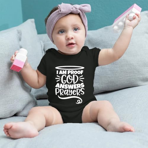 listery I'M Proof That God Answers Prayers Baby Bodysuit Baby Religious Infant - Image 3