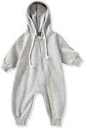 Unutiylo Unisex Baby Boys Girls Long Sleeve Infant Baby Zipper Hooded Jumpsuits by Unutiylo