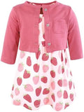 Hudson Baby Infant and Toddler Girls Cotton Dress and Cardigan Set by HudsonBaby