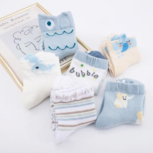 Aroveea Toddler Socks Non Slip Grip Ankle Baby 12 Pack - Image 6
