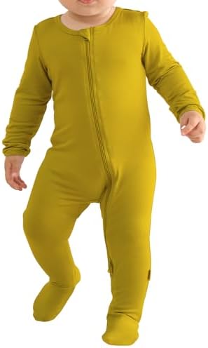 Long Sleeve Baby Bamboo Rayon Romper Infant One-Piece Double Zipper Footies | by EkkimyBabyProducts