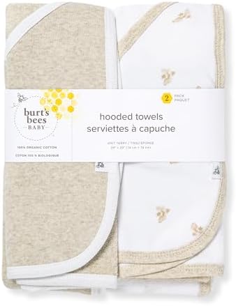 Burt's Bees Baby Infant Hooded Towels, Unisex Bath Essentials, measures 29" x - Image 2