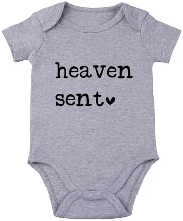Heaven Sent Baby Bodysuit Religious Pregnancy Announcement Baby Romper Unisex by Unknown