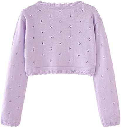 Toddler Girls Cardigan Sweater Bolero Shrug Baby Kids Long Sleeve Cropped Dress - Image 6