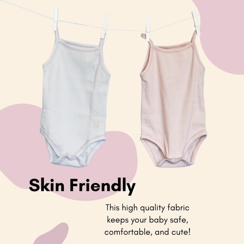 Feathers Baby Girl Tank Top Bodysuit Cotton One Piece 2 Pack, Sizes 3M-36M - Image 3