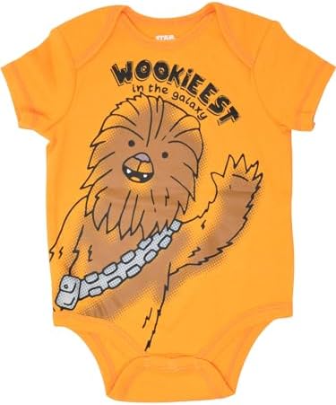 STAR WARS Baby 5-Pack Short Sleeve Bodysuits Newborn to Infant - Image 4