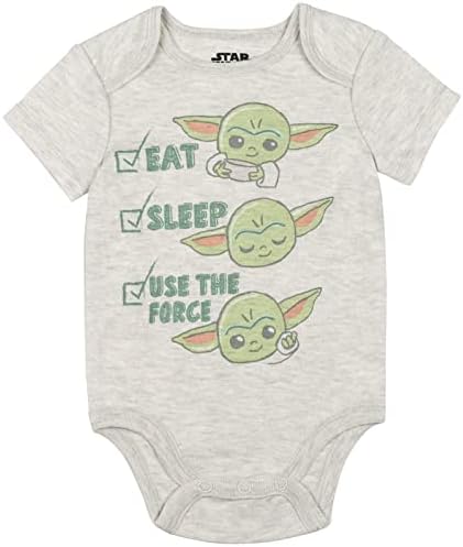 STAR WARS Baby 5-Pack Short Sleeve Bodysuits Newborn to Infant - Image 4