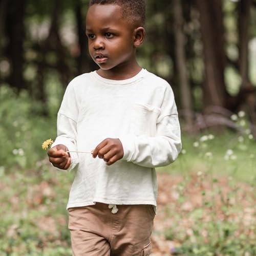 Burt's Bees Baby Boys Shirt and Pant Set, Long Sleeve Top & Bottom Outfit Bundle - Image 3