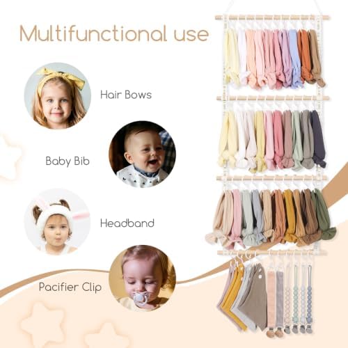POVETIRE Headband Holder for Girls Baby Headband Organizer Head Bands Hair - Image 4