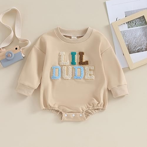 VISGOGO Newborn Infant Baby Boy Oversized Romper Sweater Bodysuits Coming Home - Image 2