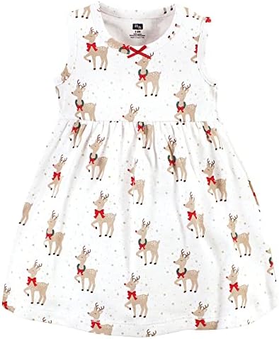 Hudson Baby Infant and Toddler Girls Cotton Dress and Cardigan Set - Image 4