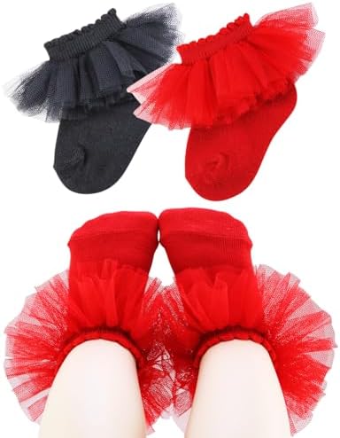 PrinceSasa Little Baby Girl Princess Lace Ruffles Socks Set by PrinceSasa