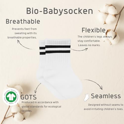 bistyle Baby Grip Ankle Socks 6 Pairs | Newborn Infant Toddlers Sock Organic - Image 3