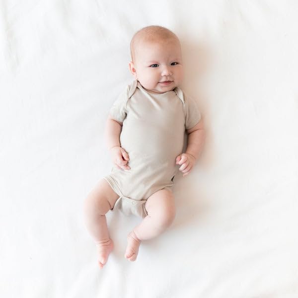KYTE BABY Short Sleeve Baby Bodysuit, Buttery Soft Rayon Made From Bamboo - Image 2