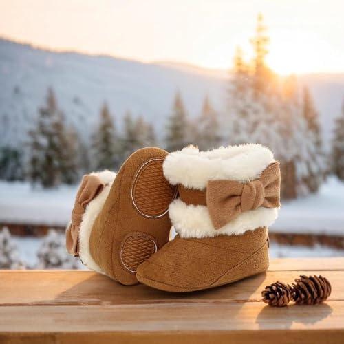 Ohwawadi Infant Baby Boots Boys Girls Cozy Fleece Slippers Snow Boots Winter - Image 3